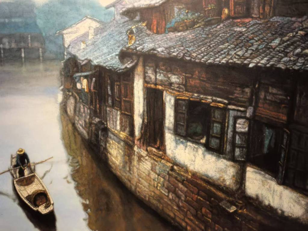 陈逸飞笔下，桥为骨水成韵的江南